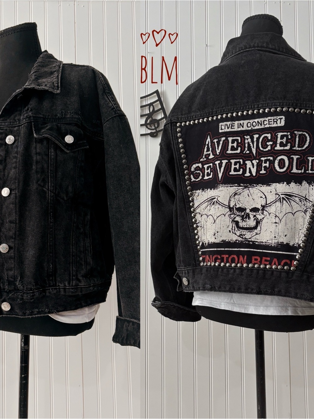 Avenged Sevenfold custom denim jacket
